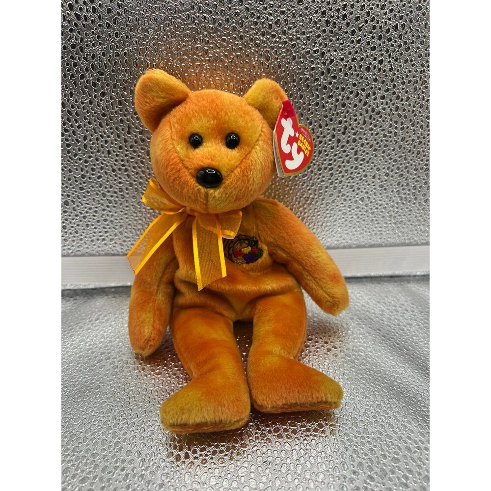 Ty Beanie Baby - HARVESTER the Thanksgiving Bear 8.5" MWMTs Stuffed Animal Toy